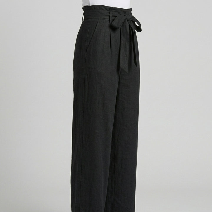 Raila Paperbag Wide-Leg Pants