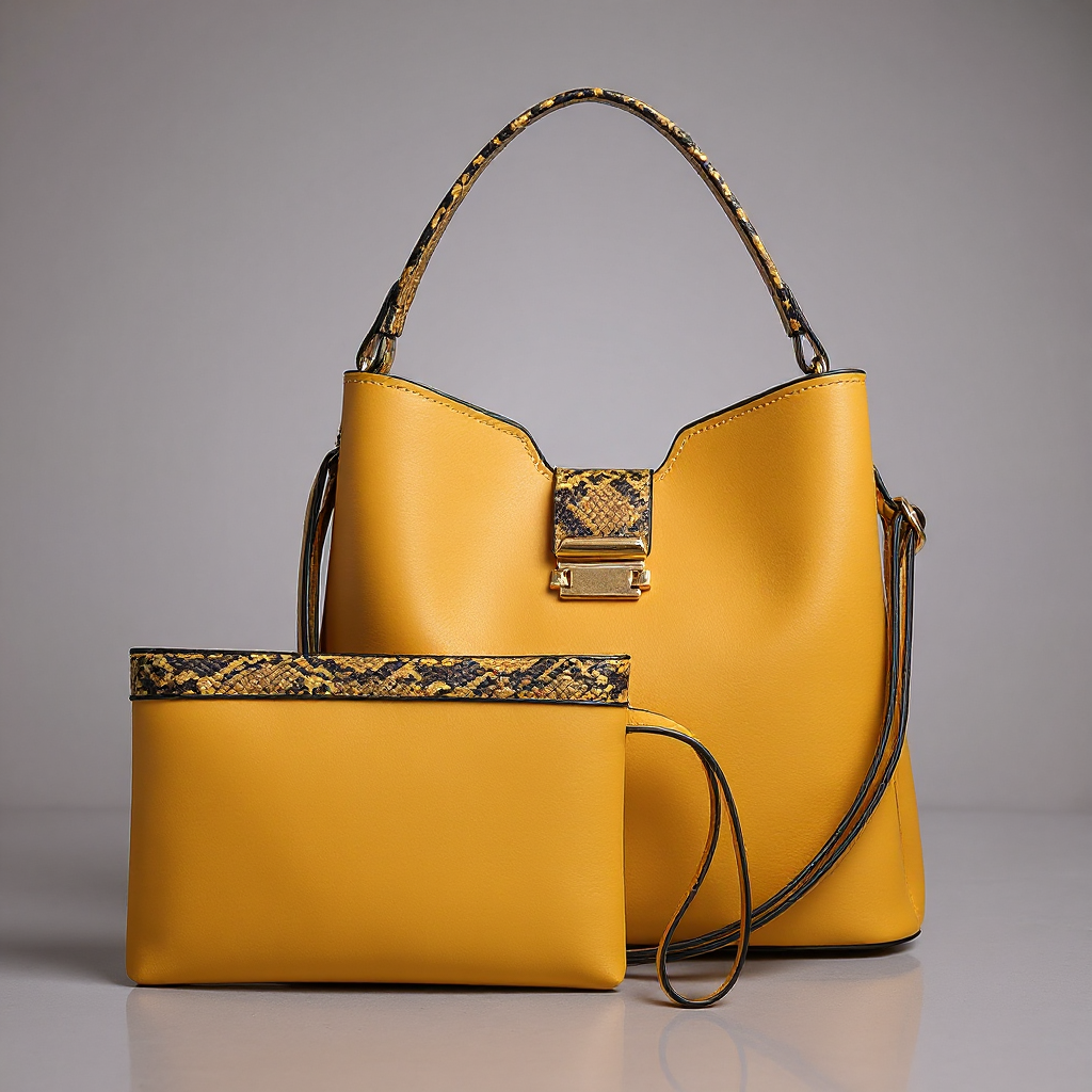Selene Snake-Embossed Shoulder Bag