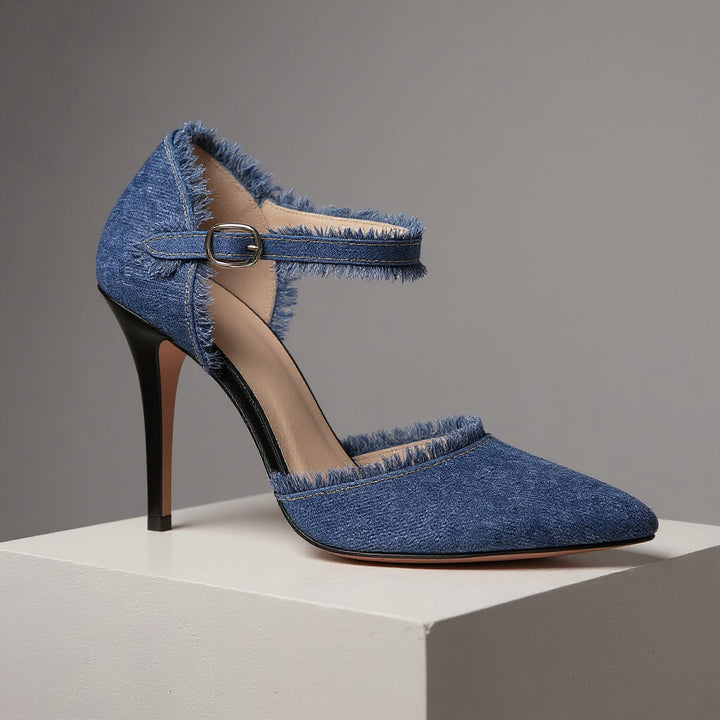 Dani Distressed Denim Stiletto