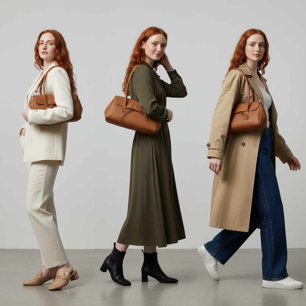 Bella Bow Leather Handbag