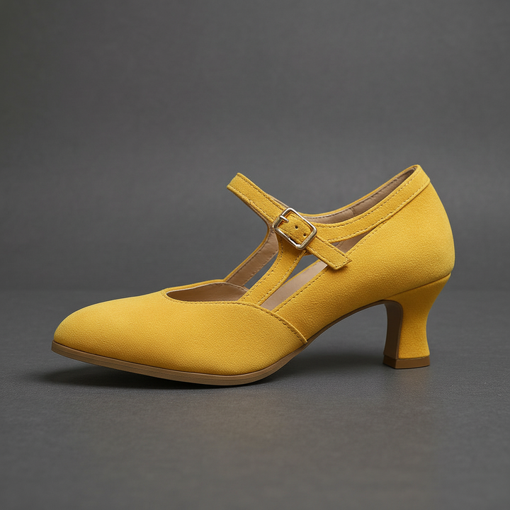 Kelly T-Strap Kitten Pump