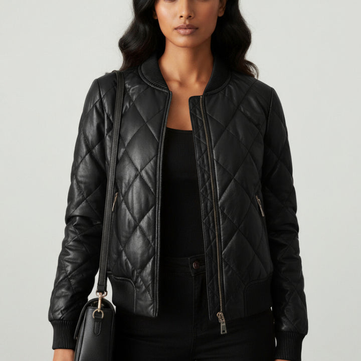 Sloane Quilted Leather Bomber