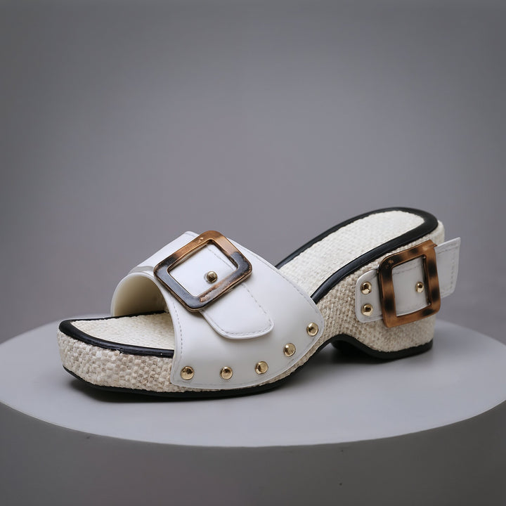 Stassi Studded Platform Mule