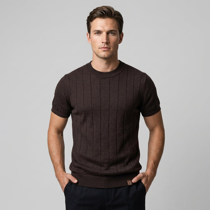 Luca Ribbed Cotton Tee