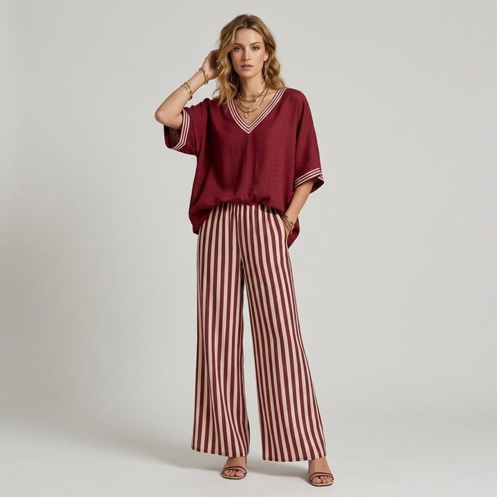 Sammi Striped Wide Leg Set